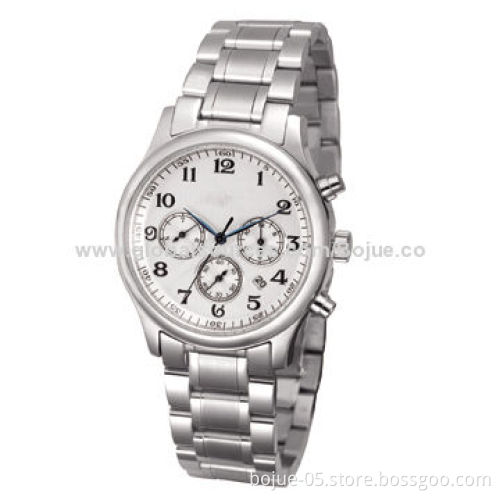 Metal men's watch, six needle movement with good quality